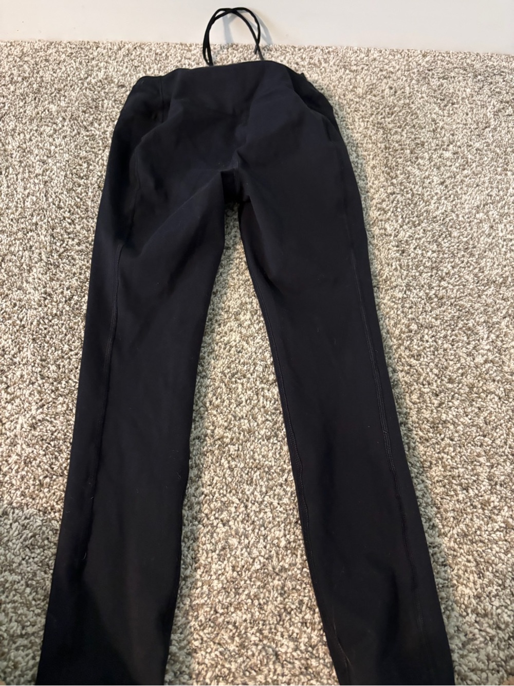 T-Party Black Mineral Wash Fringe Flare Yoga Pants Y2K Small - Picture 3 of 3
